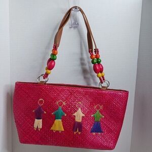 Handcrafted Woven Straw Women's BOHO Shoulder Bag